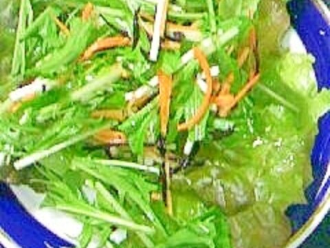 ミネラルを積極的に食べよう！ヒジキとみず菜のサラダ